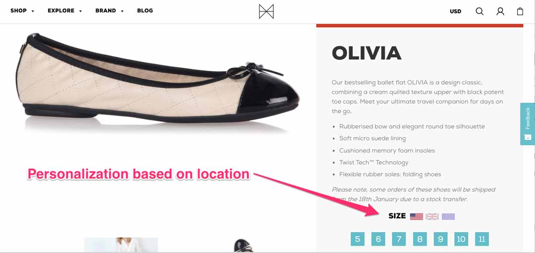 Web Personalization Location Based Example