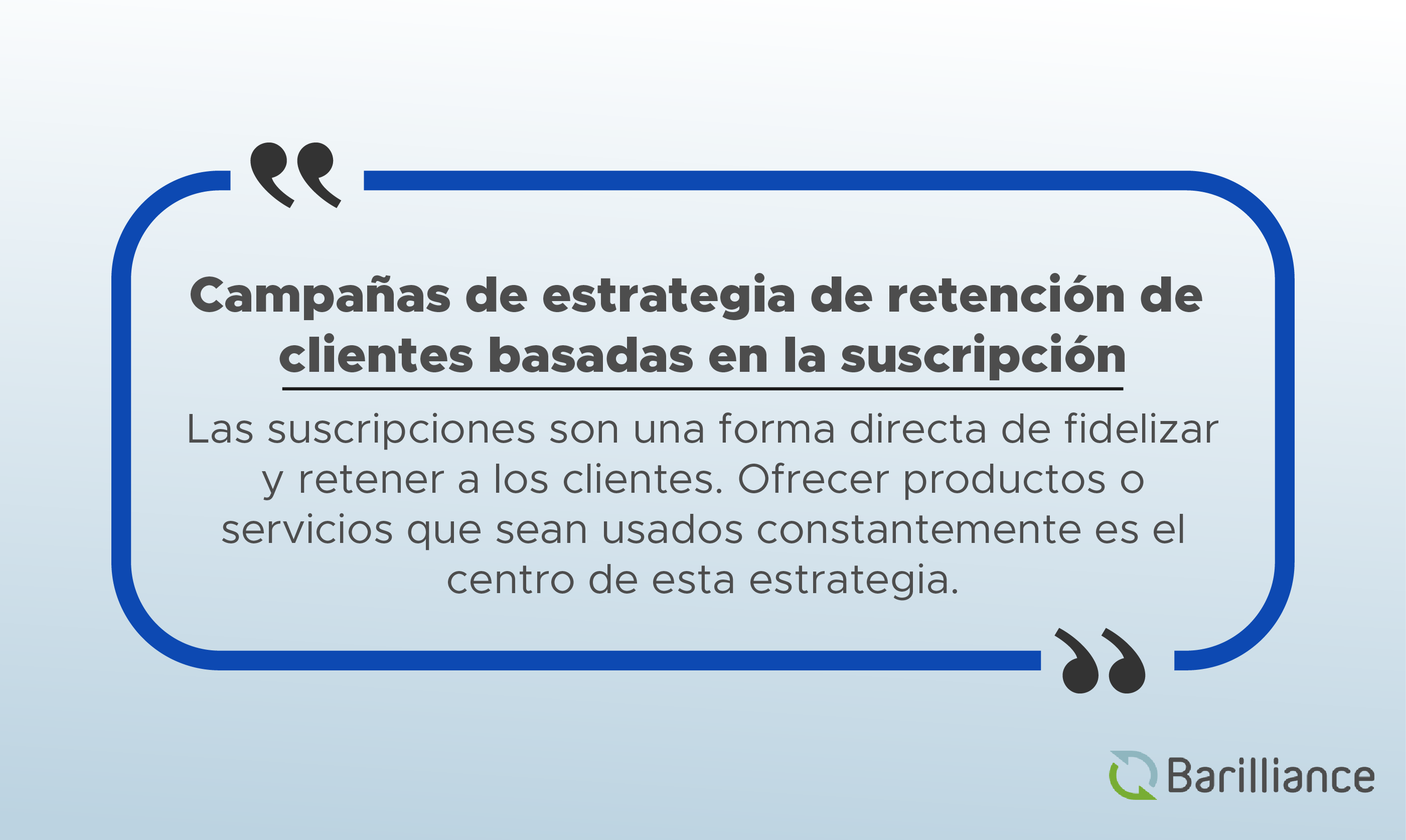 Los planes de suscripción son ideales para el marketing de retención de clientes.